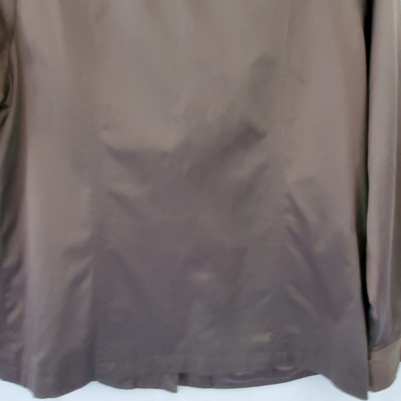 Linea Button Front Brown Jacket XL Women's Lined Notched Lapel Blazer Office - Picture 7 of 12